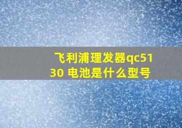 飞利浦理发器qc5130 电池是什么型号